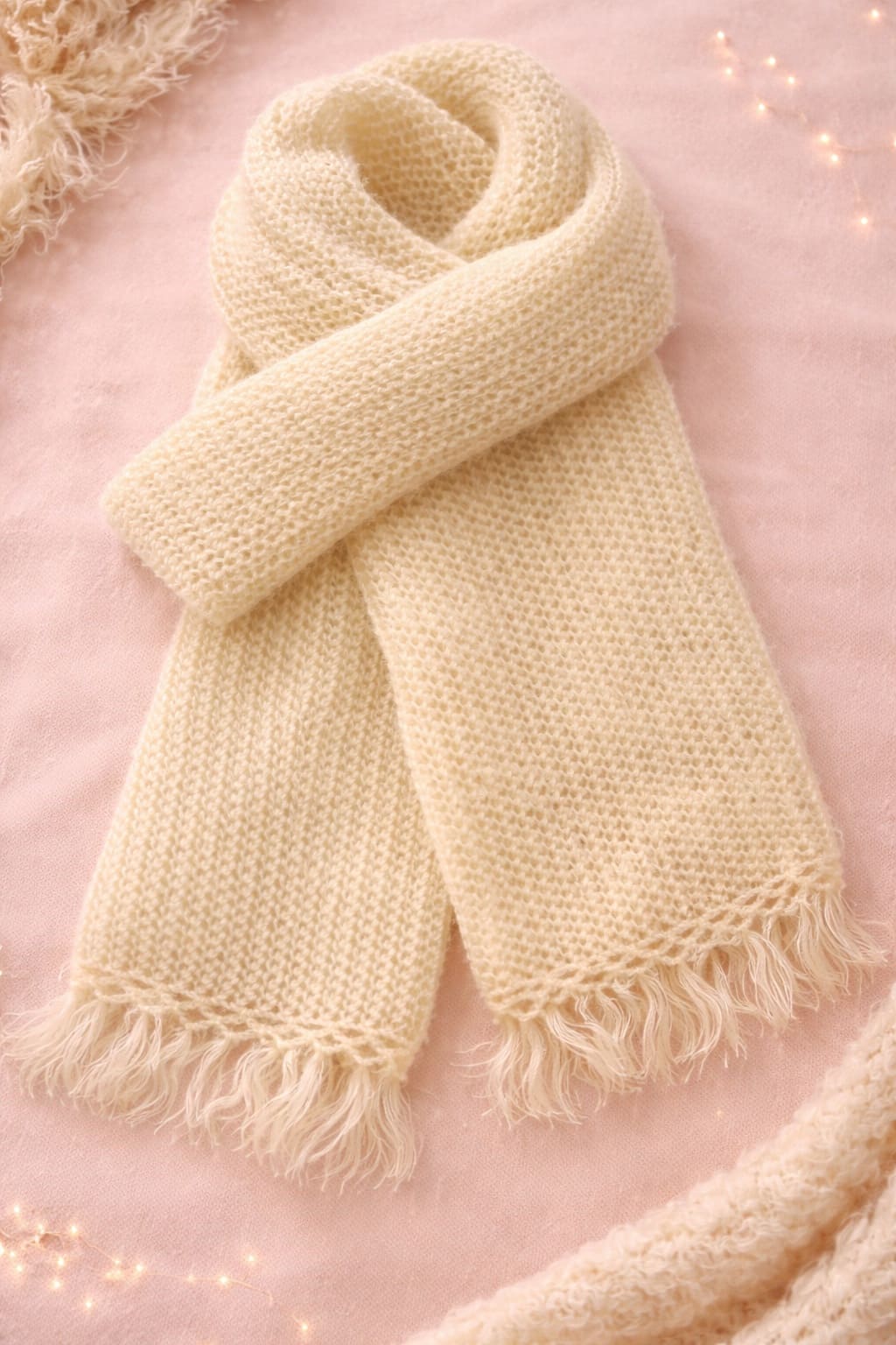 Winter Crochet Scarf - White